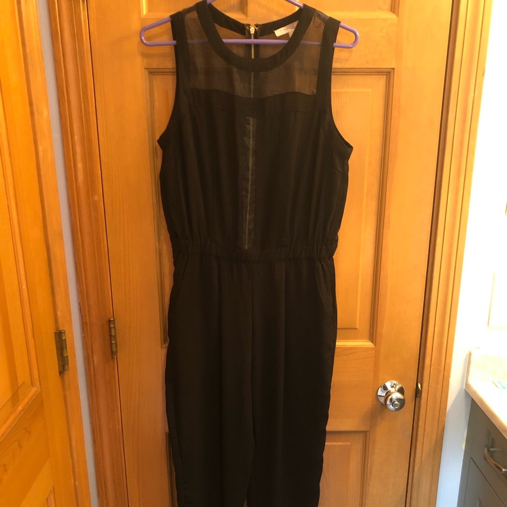 Black Jumpsuit with Sheer Cut Out